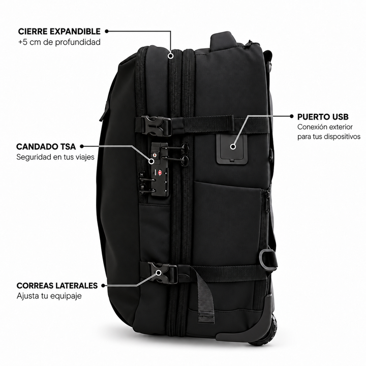 Maleta de cabina Nómade convertible en mochila – Bagz, vista 4