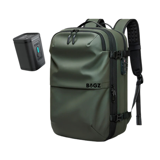 PACK: MOCHILA AIRBAGZ GREEN + COMPRESOR