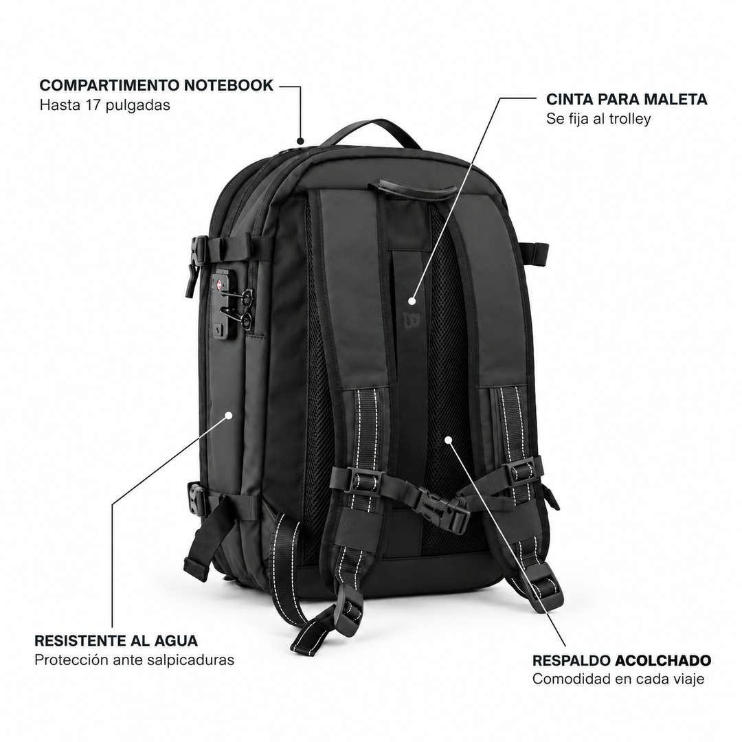 Pack: Mochila de viaje Berlin Beige + Compresor