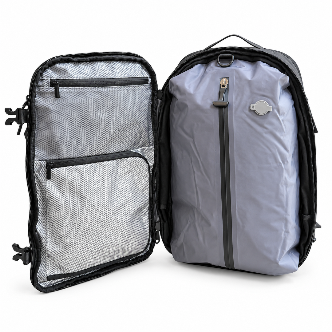 Pack: Mochila de viaje Berlin Beige + Compresor