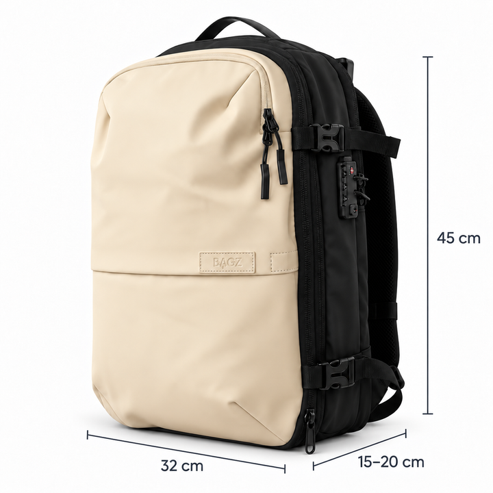 Pack: Mochila de viaje Berlin Beige + Compresor