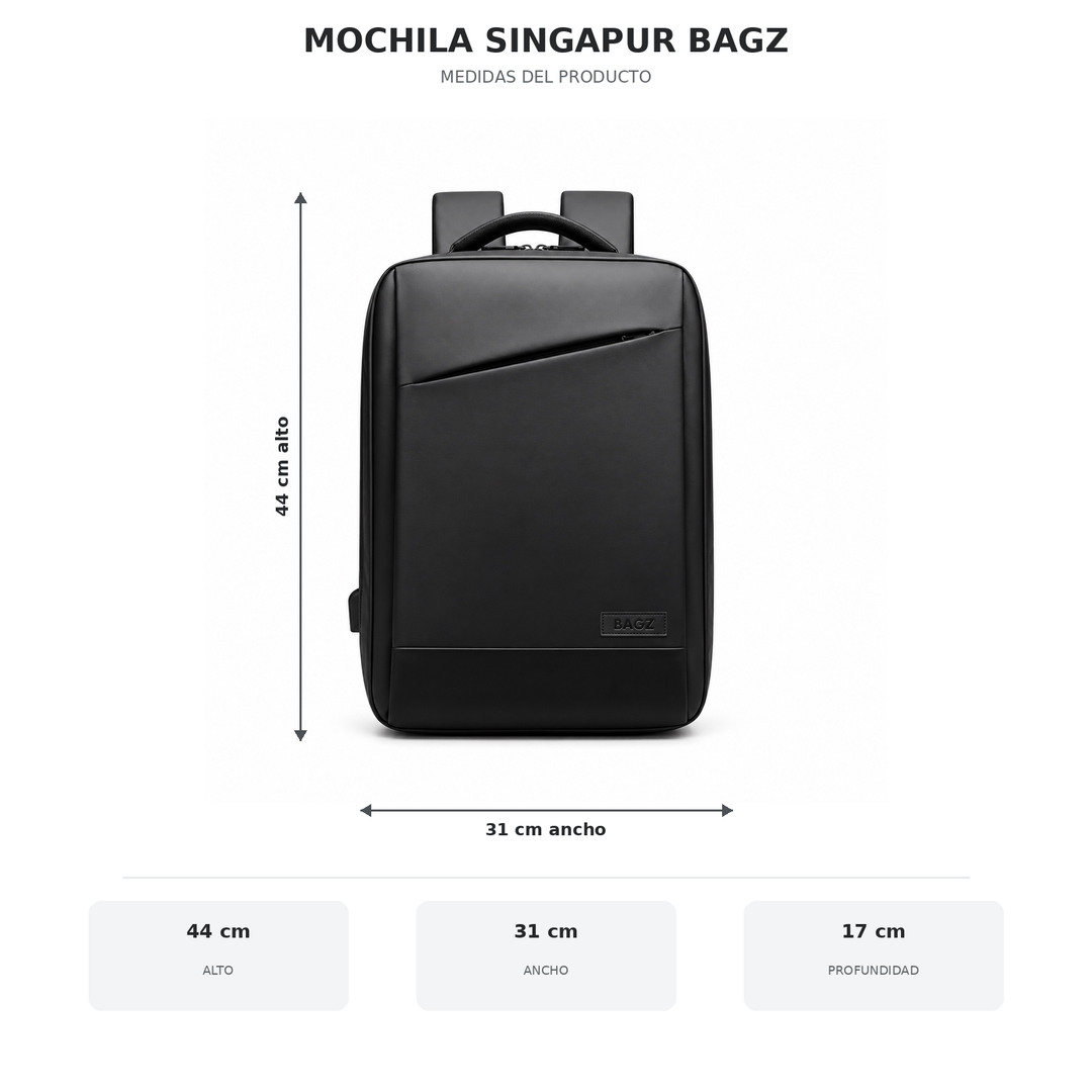 Mochila Ejecutiva Singapur Negra