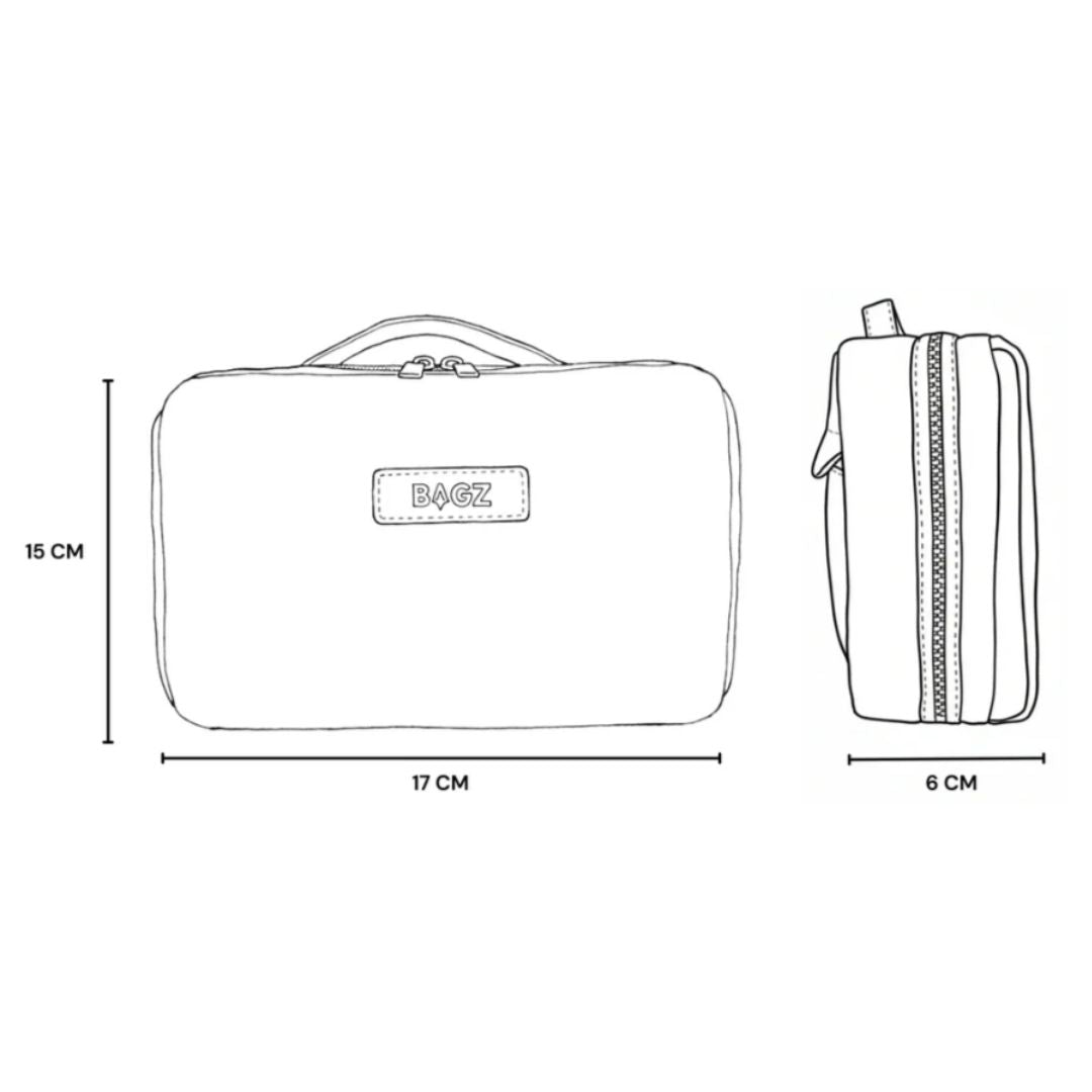 Ficha técnica Neceser Mini Bagz: 17 × 15 × 6 cm, 3 L, 350 g, Oxford 900D