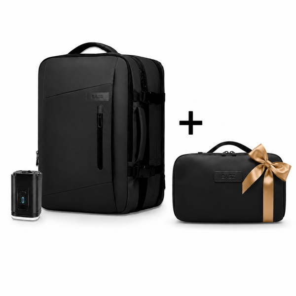 Pack: Mochila de viaje Montreal + Compresor - Negra