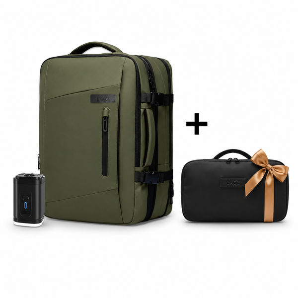 Pack: Mochila de viaje Montreal + Compresor - Verde