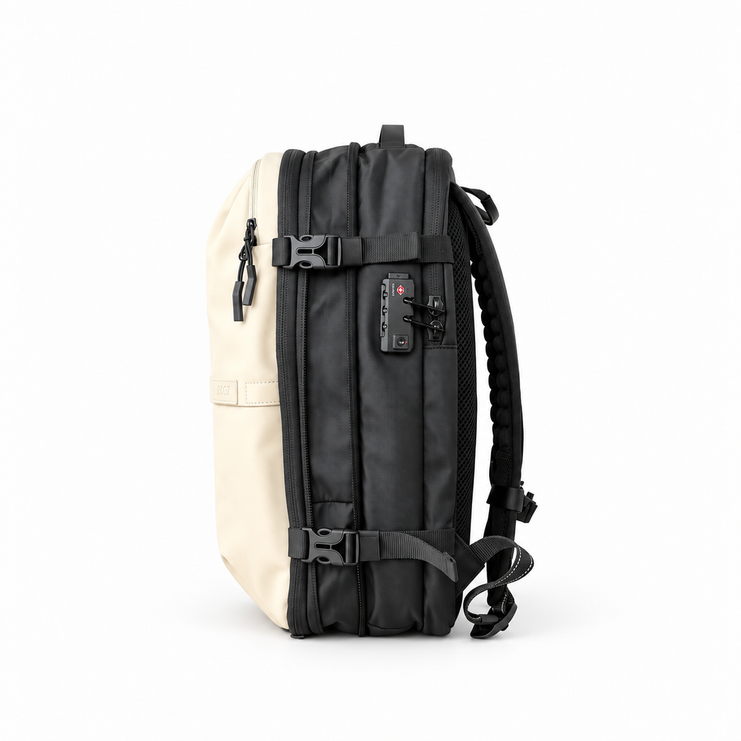 Pack: Mochila de viaje Berlin Beige + Compresor