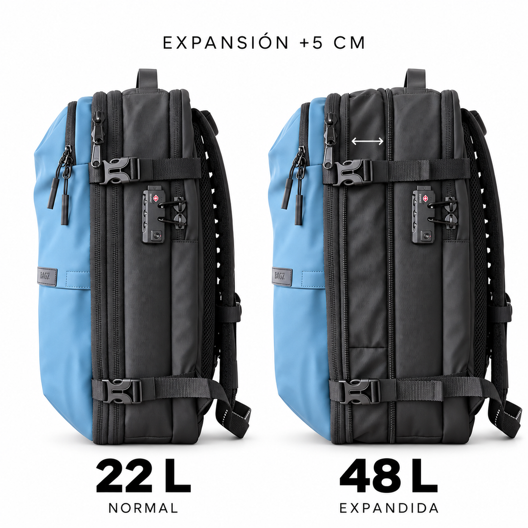 Mochila de viaje comprimible Bagz con compresor Airpump, vista 4