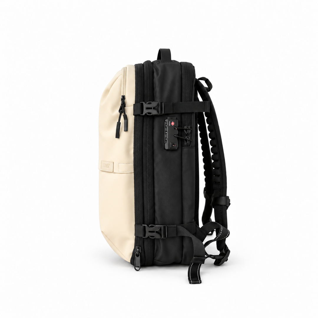 Pack: Mochila de viaje Berlin Beige + Compresor