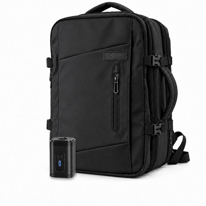 Pack mochila Montreal negra 59L con compresor Airpump