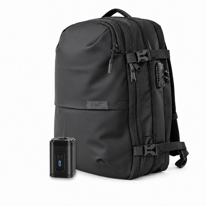 Pack mochila Berlin negra 48L con compresor Airpump