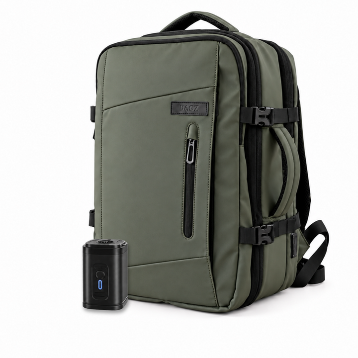 Pack mochila Montreal verde 59L con compresor Airpump